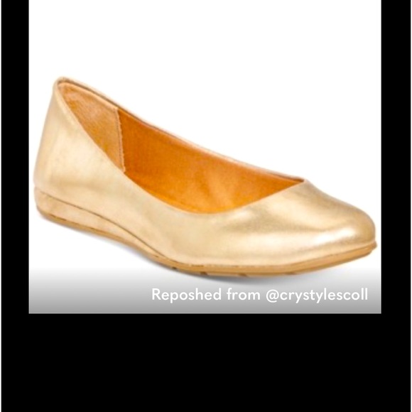 American Rag Ellie Gold Metallic Ballet Flats, Created for Macy's Women's Shoes - Picture 1 of 11